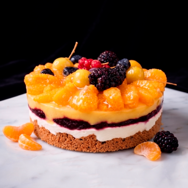 PASTEL MOUSSE DE QUESO  CON ARÁNDANOS