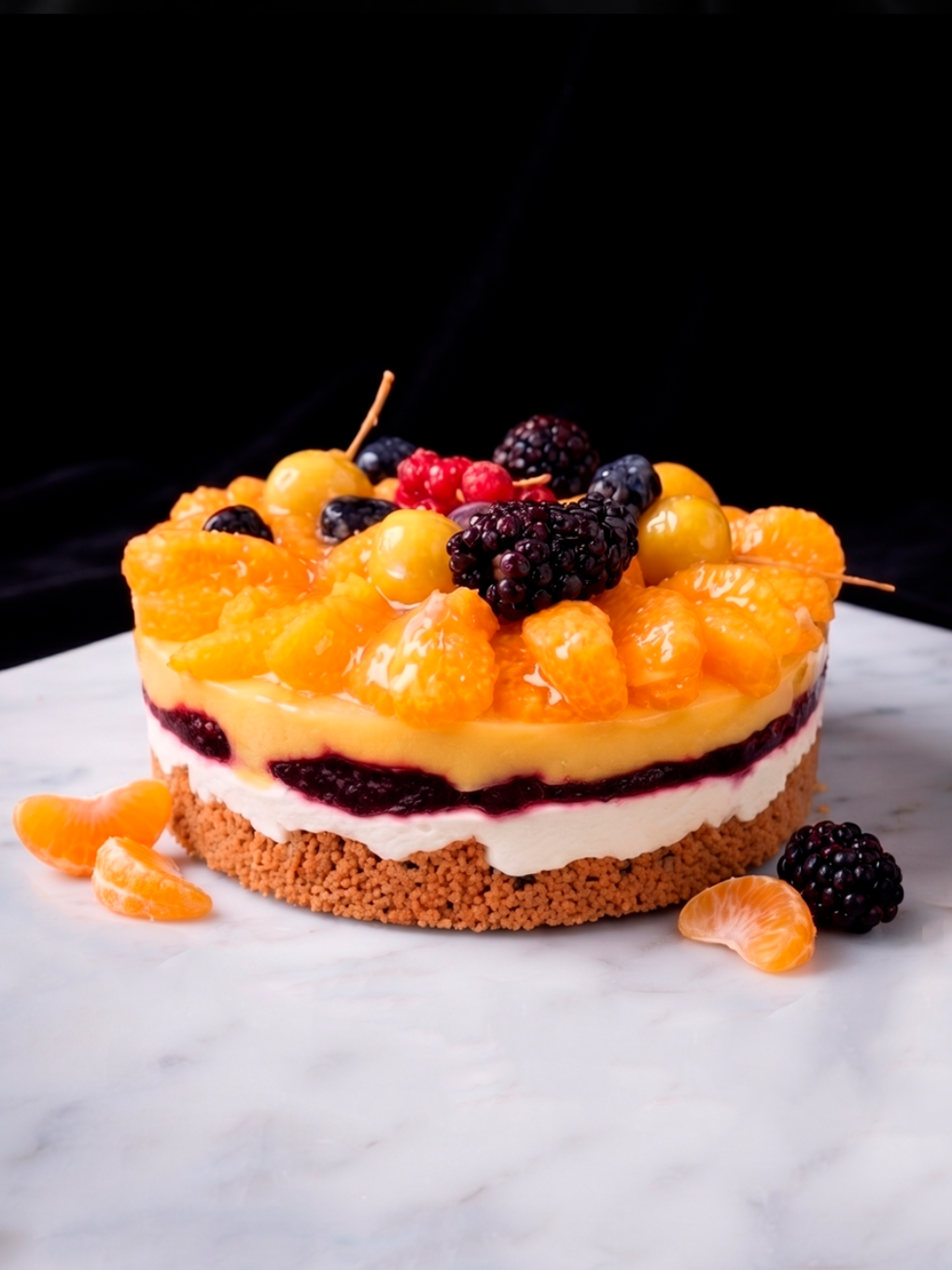 PASTEL MOUSSE DE QUESO CON ARÁNDANOS
