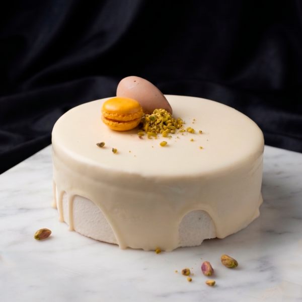 PASTEL DE CHOCOLATE BLANCO Y PISTACHO