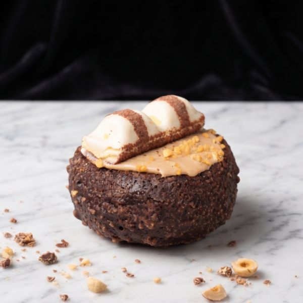 Cookie estilo avellana y chocolate blanco