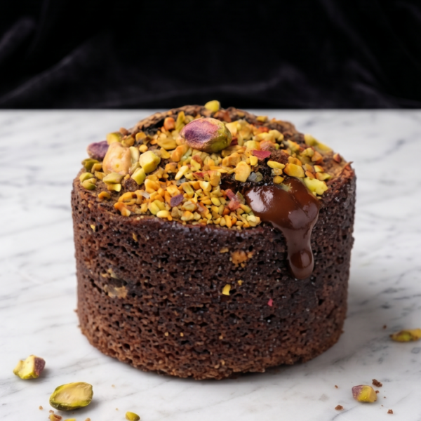 Pastel Individual de Chocolate Intenso y Pistacho